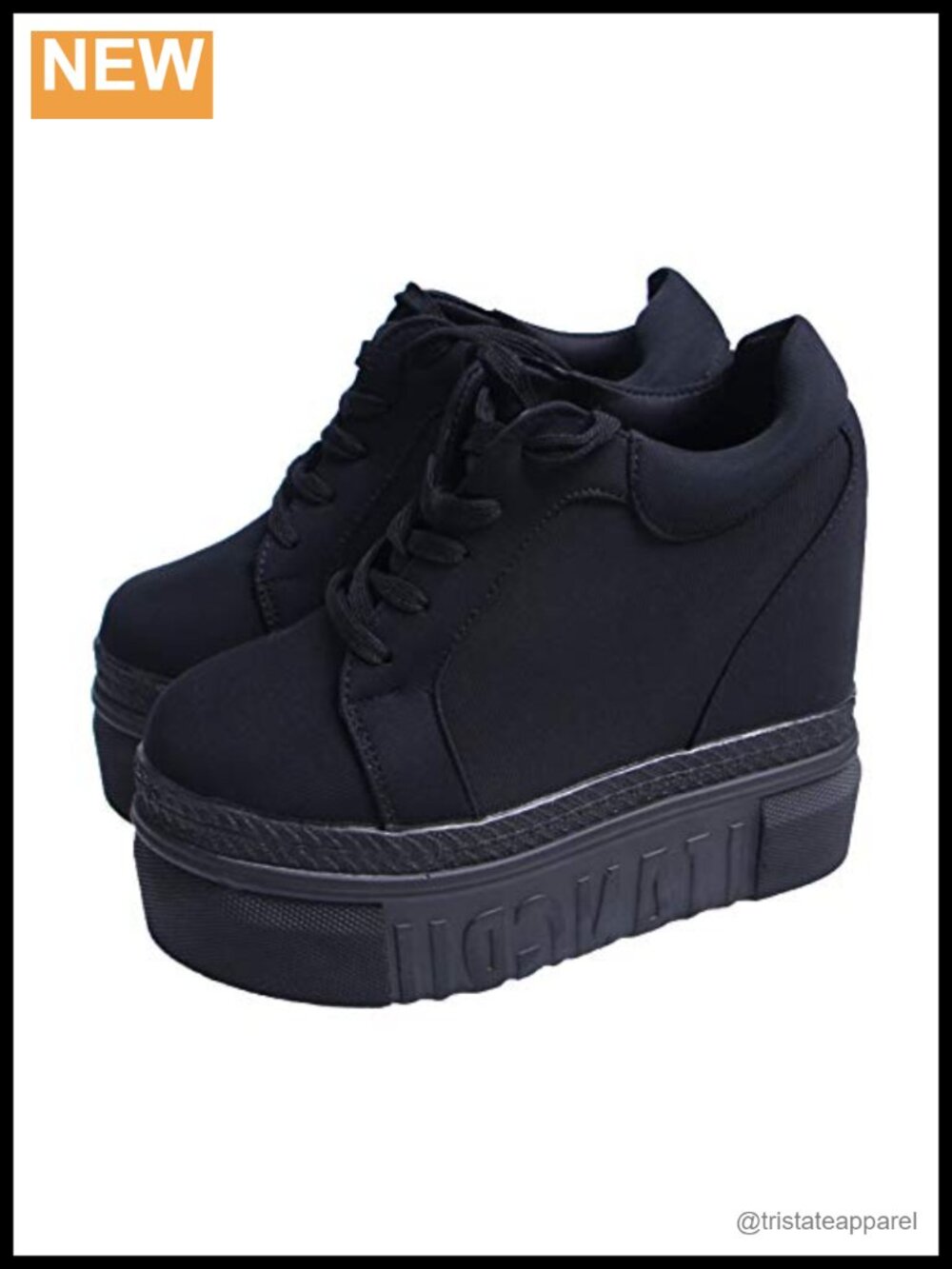 Women Platform Sneakers Hidden Heel Wedge Walking Bridal Shoes